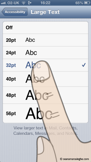 iPhone fonts